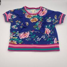 Matilda Jane PASSING NOTES Top Floral Ruffle French Terry Moment With You Size4