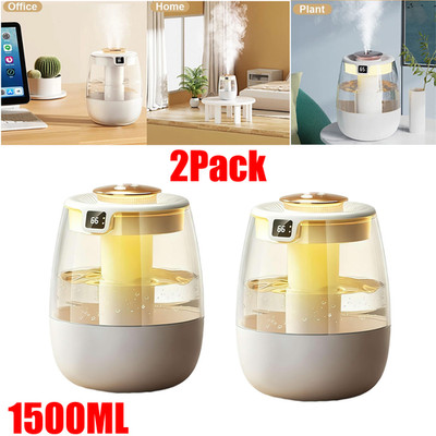 1500ml Humidifiers for Bedroom Large Room Office Cool Mist Air Humidifier Indoor