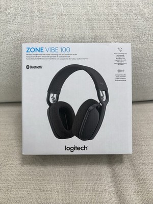 Logitech Zone Vibe 100 Lightweight Wireless Over Ear Headphones - Graphite