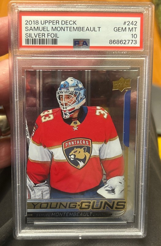 2018-19 Samuel Montembeault Young Guns Silver Foil PSA 10