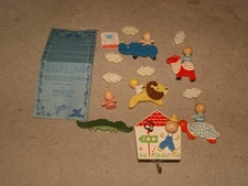 Irmi Handpainted Wooden Zoo Nursery Musical Mobile Nursery - replacements only