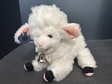 Vintage 1984 Applause Plush 10" Lamb Stuffed Animal w/ Bell NEW - ONE EYE