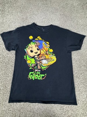Guardians Of The Galaxy Shirt Mens Large Black I Am Groot Short Sleeve Marvel