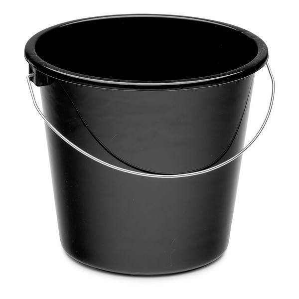 10 X Haushaltseimer 5 Liter Schwarz Putzeimer Wassereimer Universaleimer-image