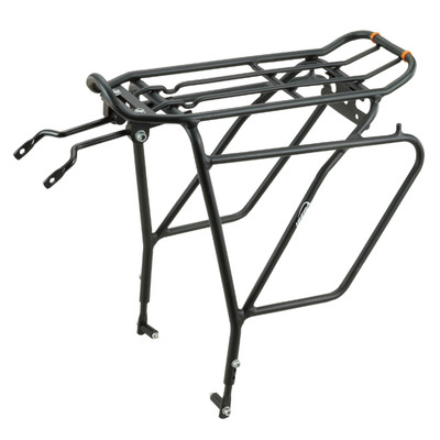 GEPÄCKTRÄGER FAHRRAD HINTEN MIT STANGEN IBERA TOURING PLUS ALU SCHWARZ VERSTELLBAR 26''