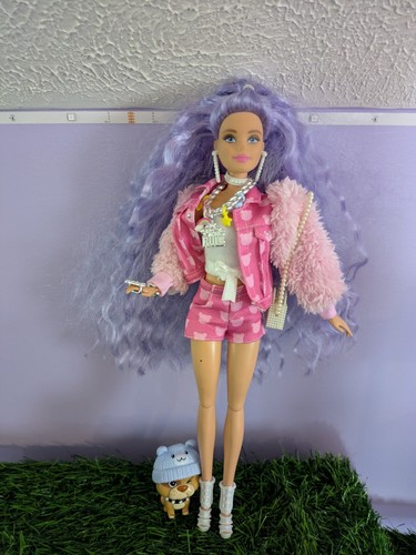 Mattel Barbie Extra Doll with Purple Long Hair Articulated