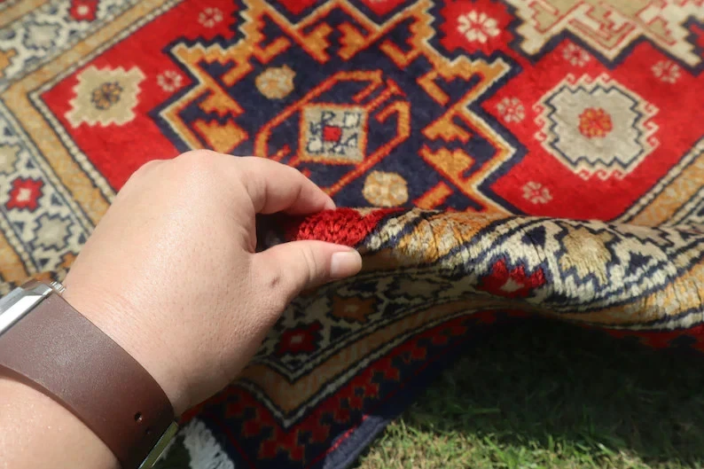 75 X 255 cm COLLECTORS' ITEM Antique Star Kazak Natural Vegetable Dye Runner - Image 2 of 4