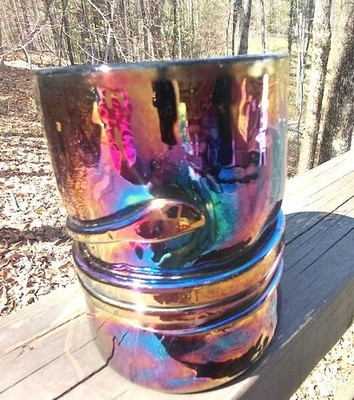 Set of 12 Unique Iridescent Glasses, Crafted by Glass Artist; Esteban Prieto
