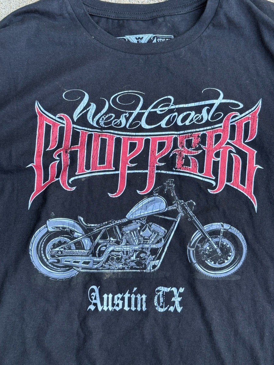 West Coast Choppers Austin Texas T Shirt Black Size Large