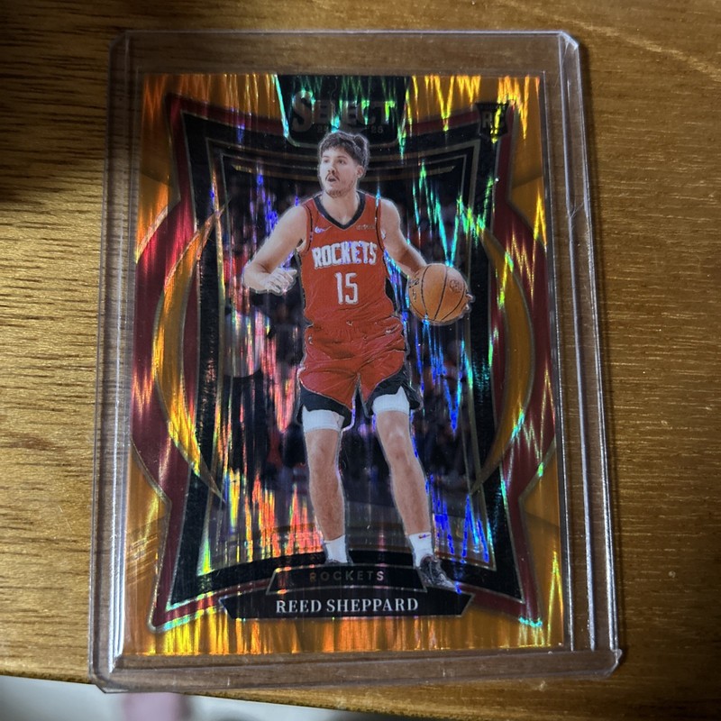 Reed Sheppard Rookie Lot! Prizm, Orange Shock And Select Base