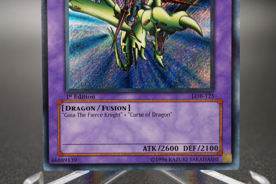 Yugioh Asian English - Gaia the Dragon Champion LOB-125 1st Edition Secret Rare - Image 4 of 4