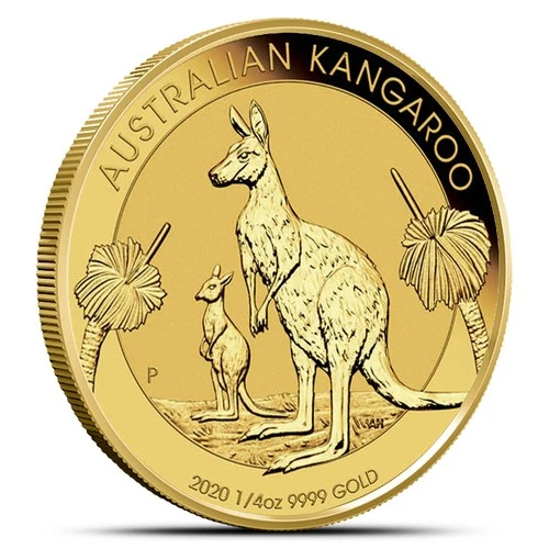 Photo of a 2020 Australian Gold Kangaroo 1/4 oz from an eBay listing that sold on Dec 18, 2025