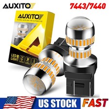 AUXITO 7443 7440 LED Amber Yellow Turn Signal Side Marker Light Bulbs 7444NA GUS