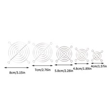 For Cooling Fan Guard Metal Grill Computer Fan Cover 40mm 50mm 60mm 70mm 80mm