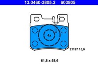 Bremsscheiben-BremsbeläGe-Kit ATE 13.0460-3805.2 MERCEDES-BENZ 001 420 02 20