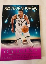 Giannis Antetokounmpo 2024-25 Panini Origins Meteor Shower Pink Parallel /99