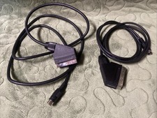 2 RGB Scart Video Cable TV lead Sega Saturn, Untested
