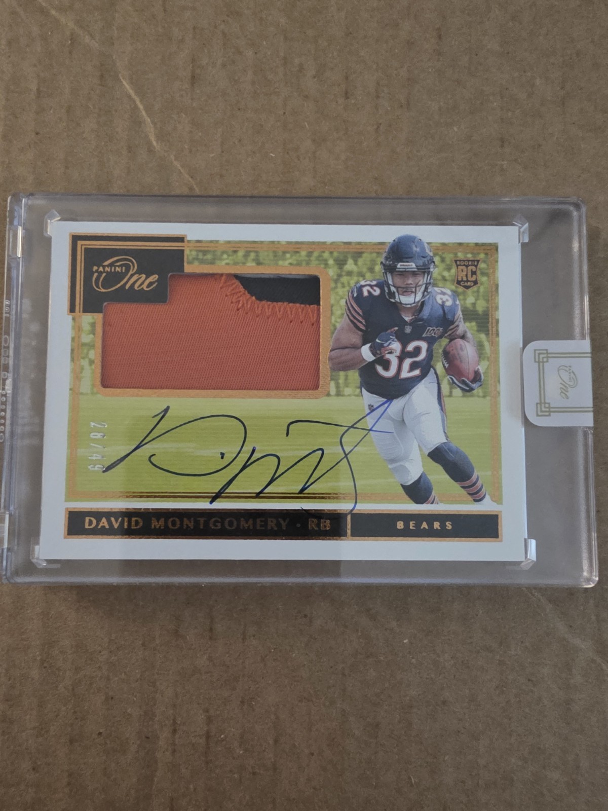 David Montgomery Panini One #20 Autograph
