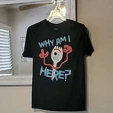 Camiseta Toy Story 4 Para Hombre M Manga Corta Forky "por qué estoy aquí" Woody Buzz Pixar