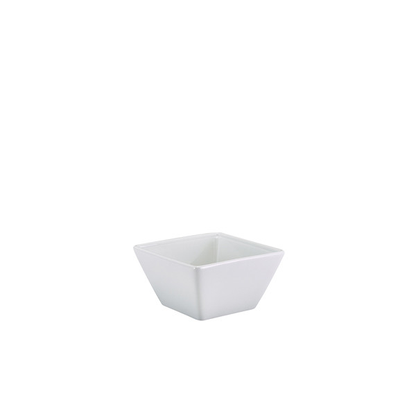 GenWare Porcelain Square Bowl For Hotels Restaurant 10.5cm/ 4"" Pack of 6