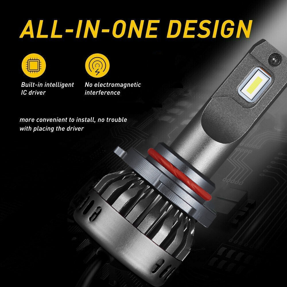 For Mercury Cougar Coupe 1999-2002 LED Headlight High + Low Bulbs Conversion Kit thumbnail 11