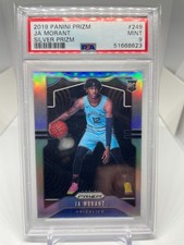 2019-20 PANINI PRIZM JA MORANT RC SILVER PRIZM PSA 9 ROOKIE #249 GRIZZLIES