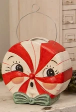 Bethany Lowe X Johanna Parker  Christmas Large Singing Merrymint Bucket NEW