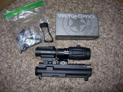 Primary Arms SLX MD-21 2 MOA MRDS w/ Autolive & Vector Optics 4x Magnifier/Mount