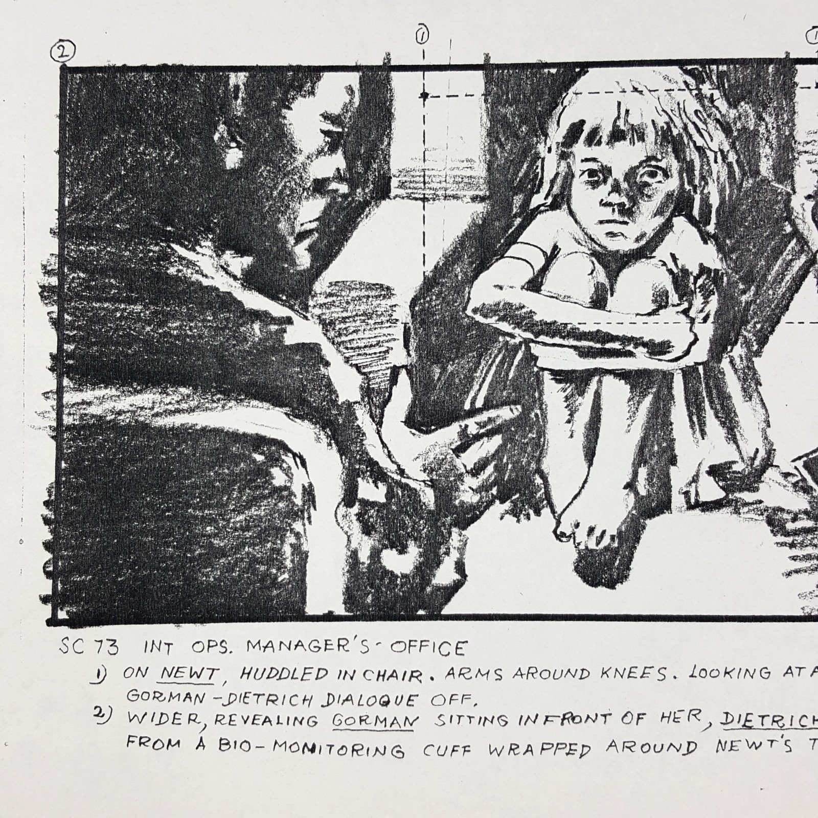 Image 6 of Aliens (1986) - Production Used Storyboard, Gorman Rider & Newt, Movie Prop COA