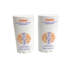 2 Native Dunkin' Donuts Deodorant Blueberry Cobbler Paraben Aluminum Free 2.65oz