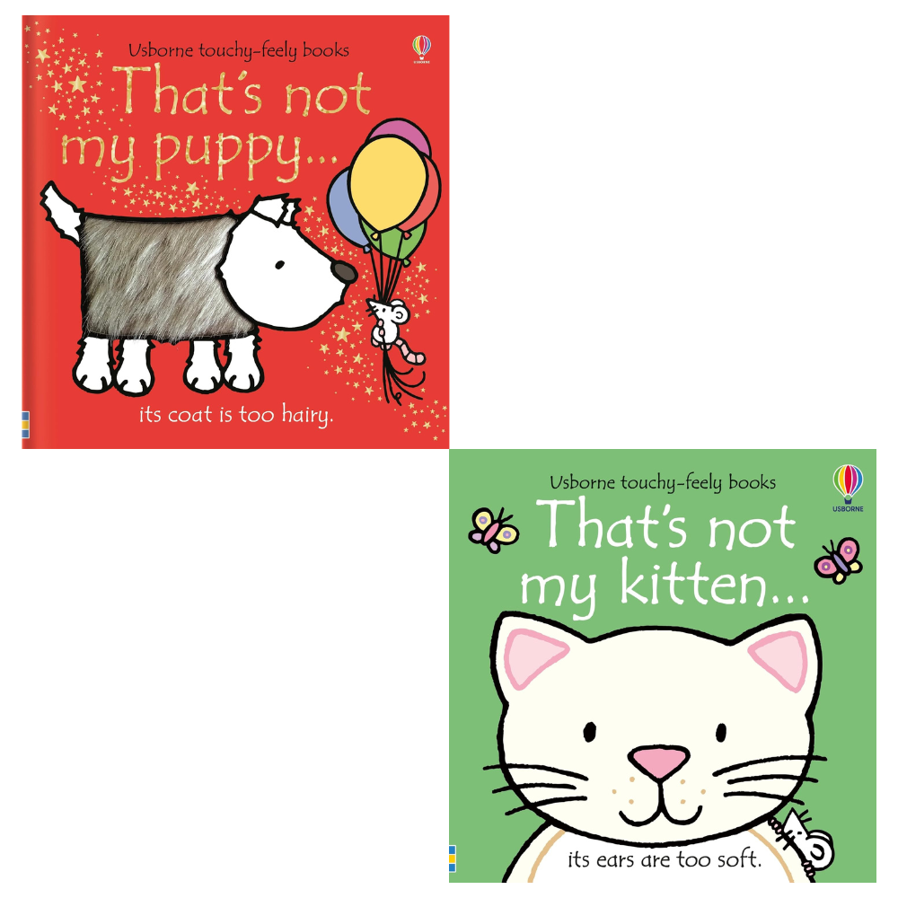 That's Not My Pet 2 Book Set by Fiona Watt & Rachel Wells: Puppy & Kitten