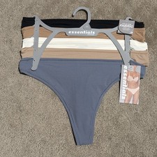 Essentials By Rene Rofe 5pk Multicolor Flexible Fit Thongs. Sz M. NWT 