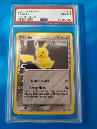 Pokemon 2007 Pikachu Pop Series 5 13/17 Non Holo PSA 8