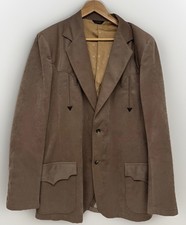 VTG Trego's Westwear Mens Blazer Jacket Suede Sz 44L Rockabilly Western BH 80s