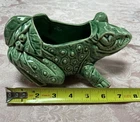 Vintage McCoy American Art Pottery Green Frog Planter Decor