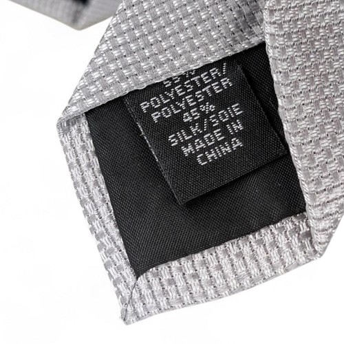 Calvin Klein Men's Elizabeth Solid Tie Necktie Classic 3" Silk Blend Silver - Picture 4 of 4