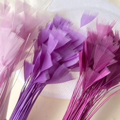 Natural Goose Feathers Dyed Triangle 80 Colors For Fascinator Hats