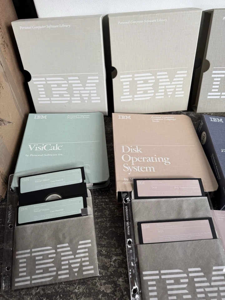 Lote de 5 disquetes de computadora de colección IBM de software de computadora personal Foto 3 de 4