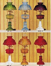 L. G. Wright glass lamps: original catalog pages