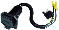 Reese Towpower 74184 Plastic 4-way Flat To 7-way Round Vehicle End Adapter, New, on sale Reese Towpower 74184 Plastic 4-way Flat To 7-way Round Vehicle End Adapter, New, on sale
