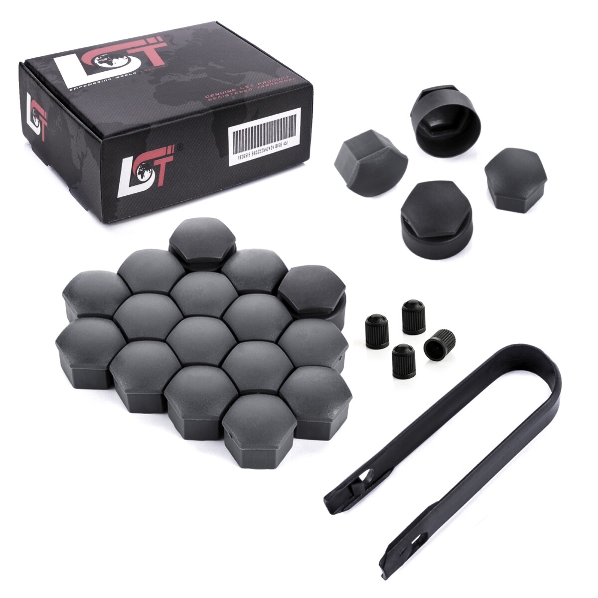20X Wheel Bolt Caps Set 17 Mm Theft Resistant Anthracite For RENAULT