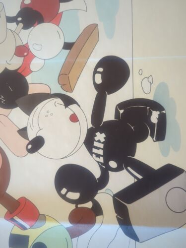 Bob Zoell Merry Christmas Offset Lithograph Felix The Cat Mickey Mouse See Pict - Picture 3 of 11