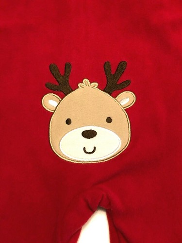 Pie de pie de reno Little Me Infants My 1st Christmas nuevo con etiquetas talla 18M rojo - Imagen 6 de 6