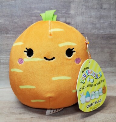 SQUISHMALLOWS 5  Caroleena Carrot Orange Green Easter Squad Plush