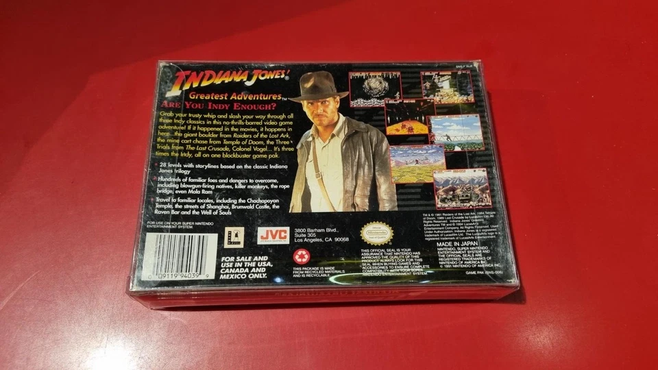 Sistema de entretenimiento Super Nintendo Indiana Jones Greatest Adventures - NTSC Foto 2 de 4