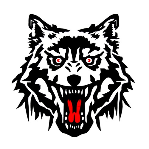 a set of personality car styling running wolf totem whole body