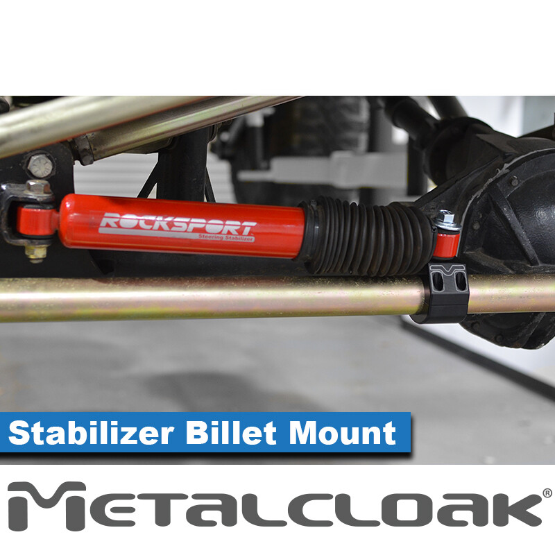 Metalcloak Steering Stabilizer Billet Mount for 1 5/8" Tie Rod for Jeep