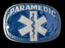 PARAMEDIC EMERGENCY SUPPORT BELT BUCKLE GREAT AMERICAN PRODUCTS PEWTER NEW 