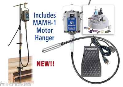 Foredom Flexible Shaft Motor K.2231 – 1/6 HP, 110V, With Hanger Clamp – Made In USA