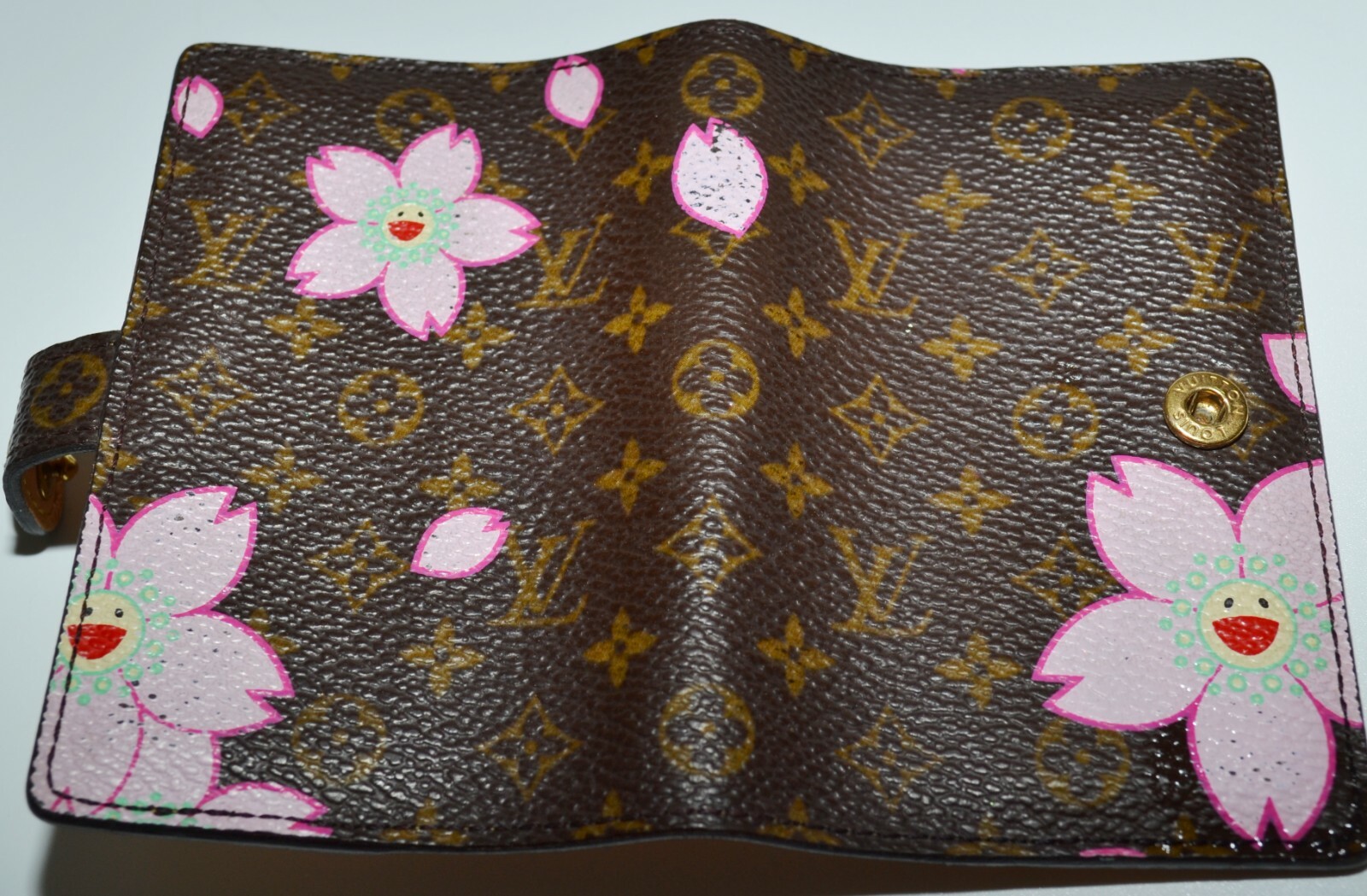 LOUIS VUITTON CHERRY BLOSSOM MURAKAMI MINI ADDRESS BOOK CC WALLET AUTHENTIC RARE